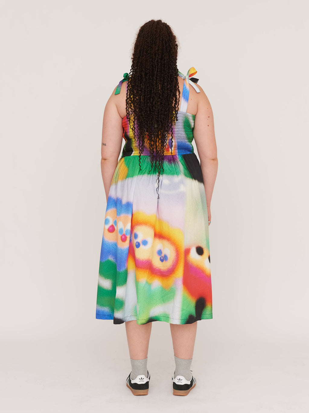 Airbrush Tie Shoulder Dress