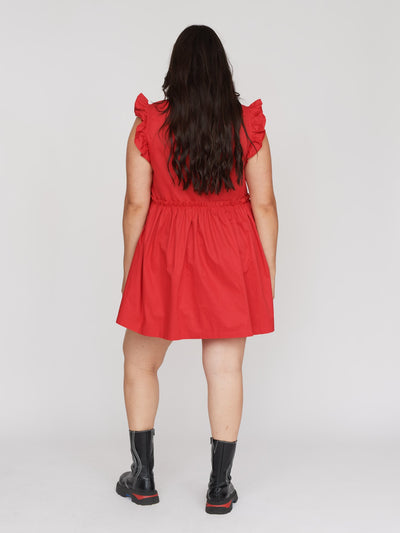 Red Cut Out  Heart Mini Dress