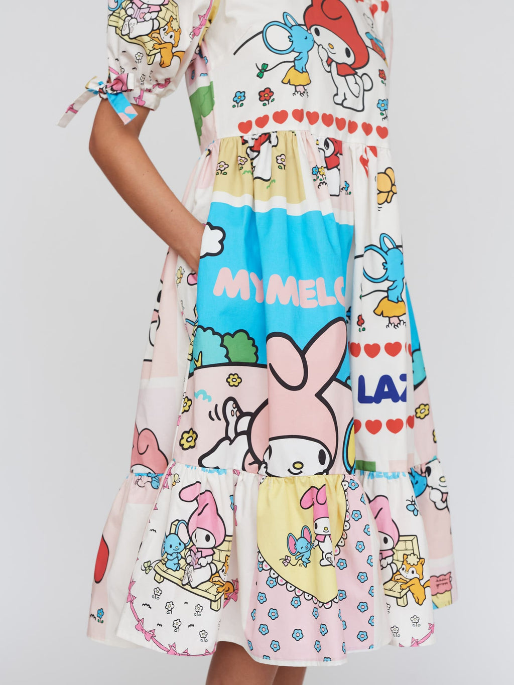 LO - My Melody Patchwork Smock Dress