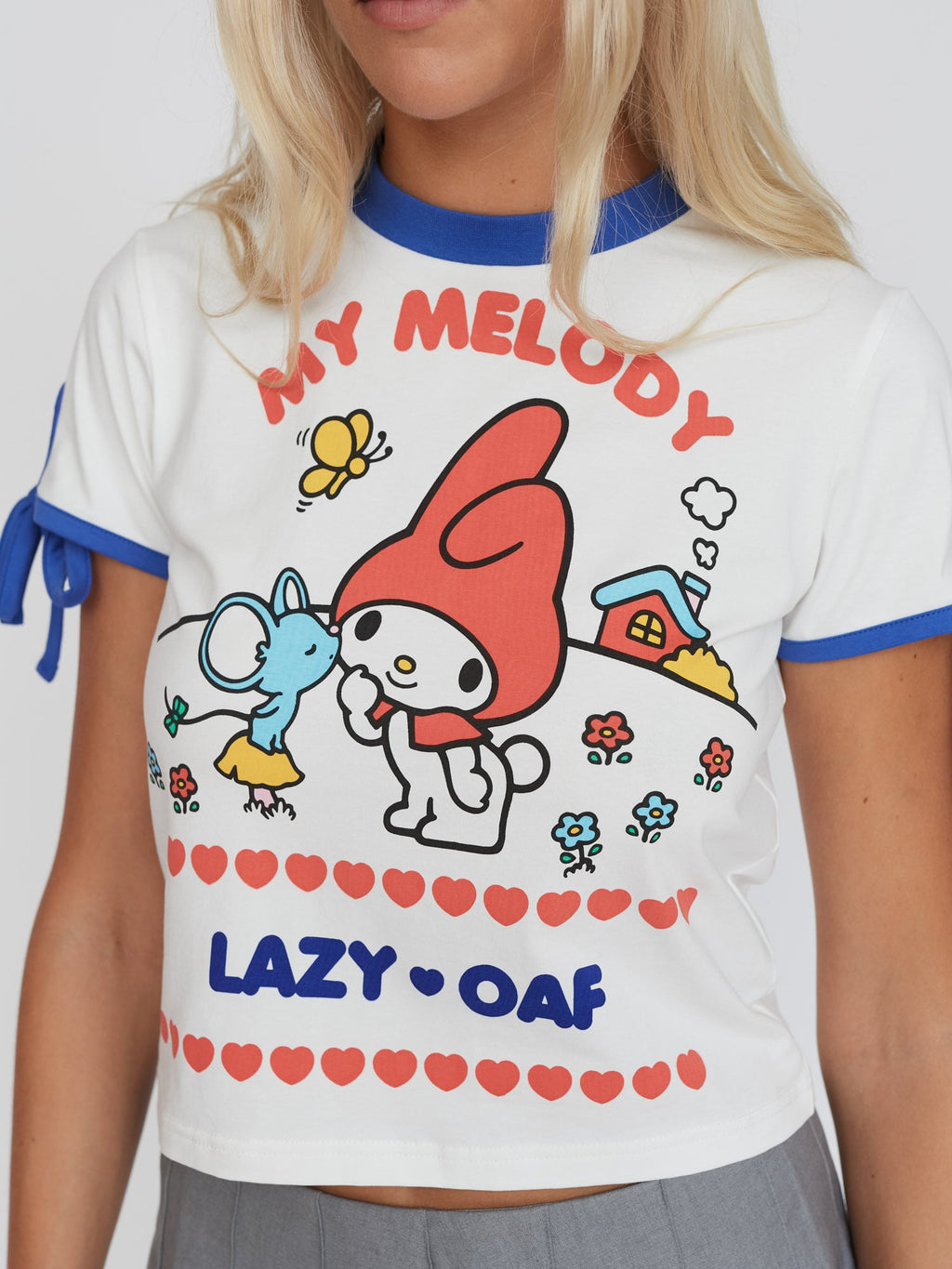 LO - My Melody Bow Sleeve Baby Tee