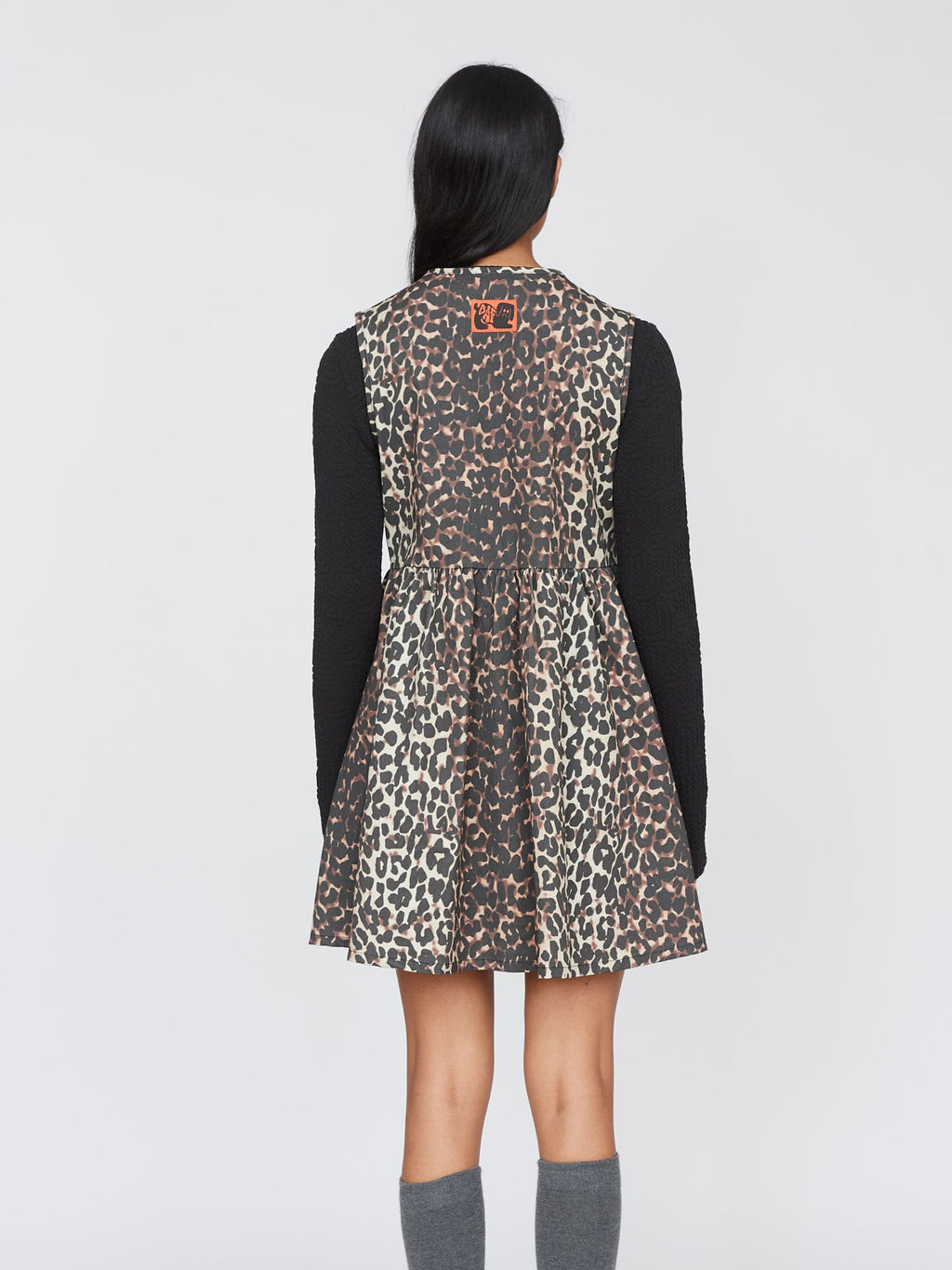 Leopard Gilet Mini Dress