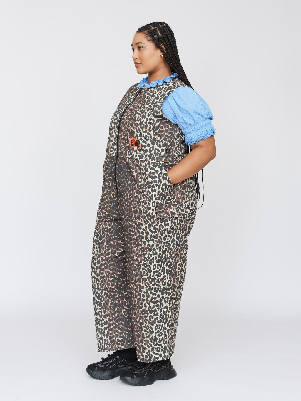 Leopard Gilet Jumpsuit