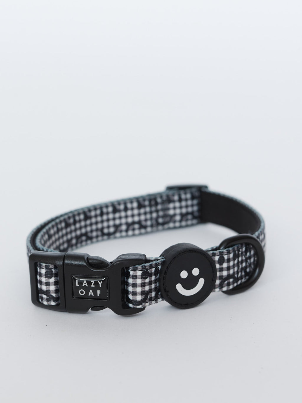 Happy Sad Gingham Dog Collar