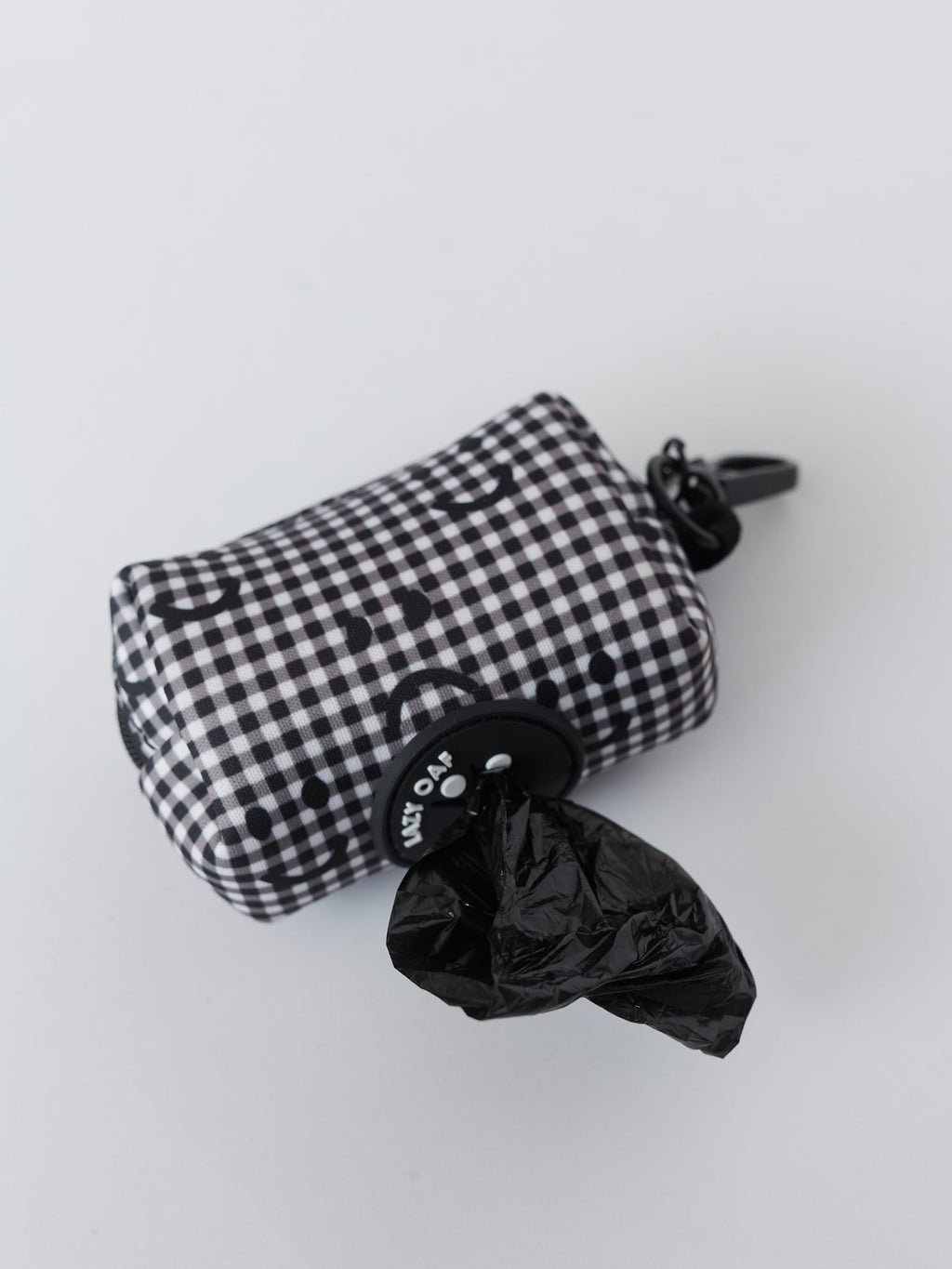 Happy Sad Gingham Dog Poop Bag Holder