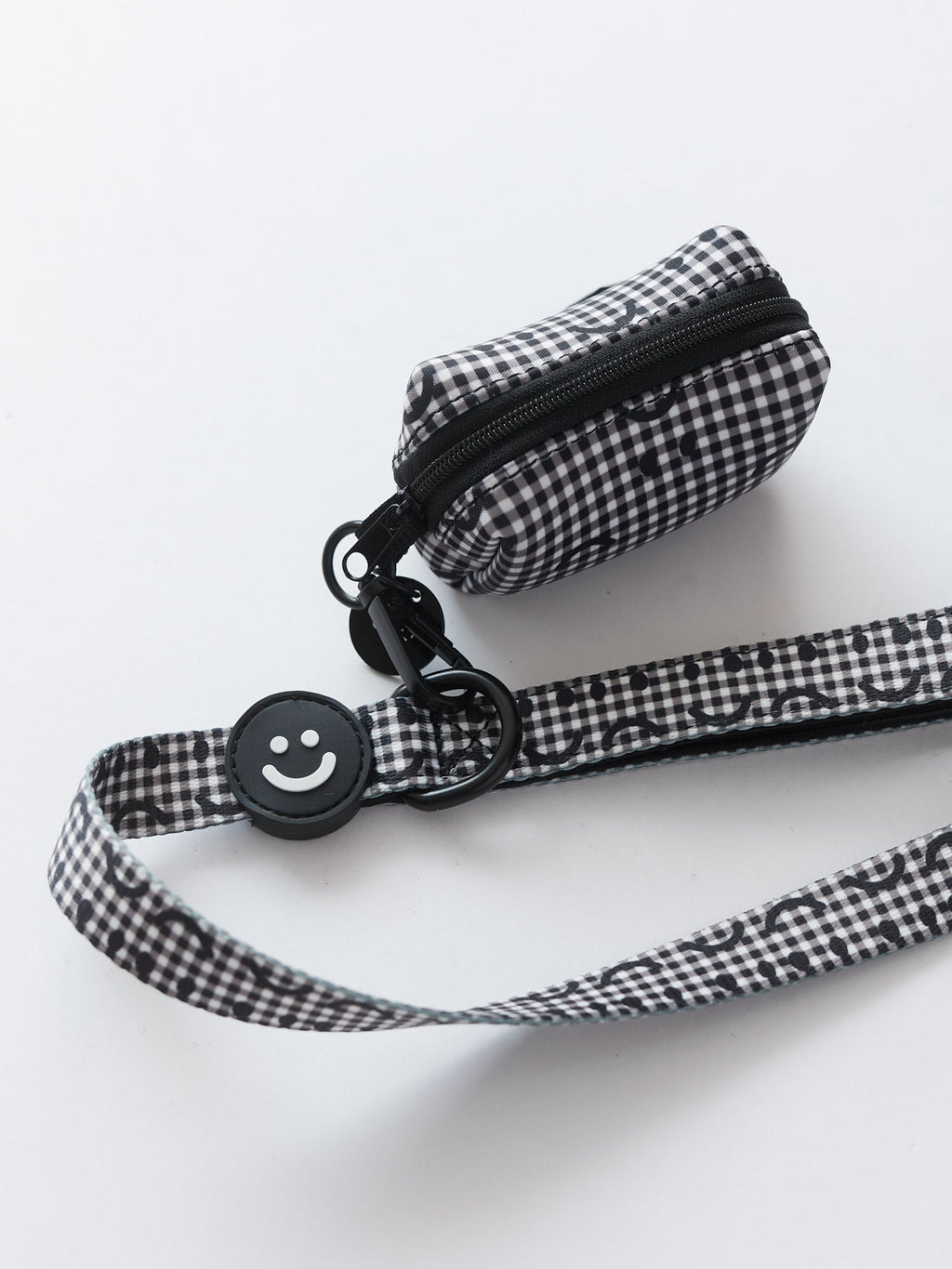 Happy Sad Gingham Dog Poop Bag Holder