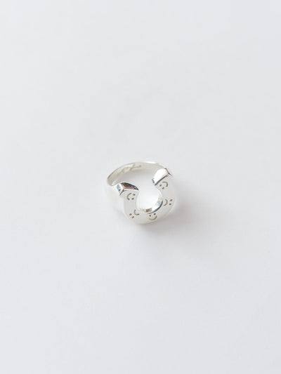 LO x Good Daze Happy Sad Lucky Horseshoe Ring Silver