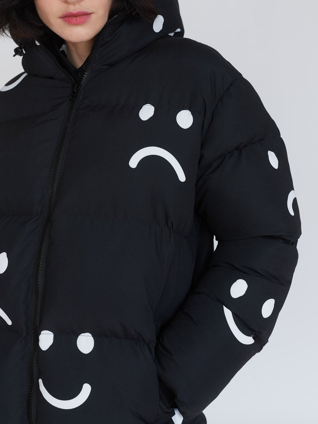 Happy Sad Longline Puffer Coat - SHIPPING FROM 25/11