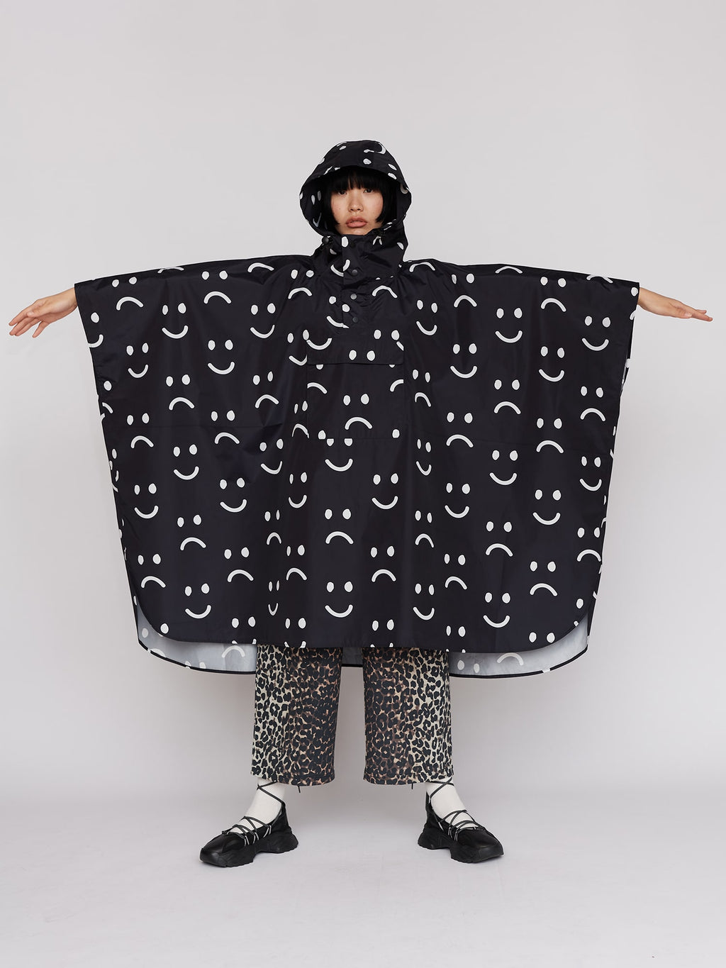 Happy Sad Rain Poncho