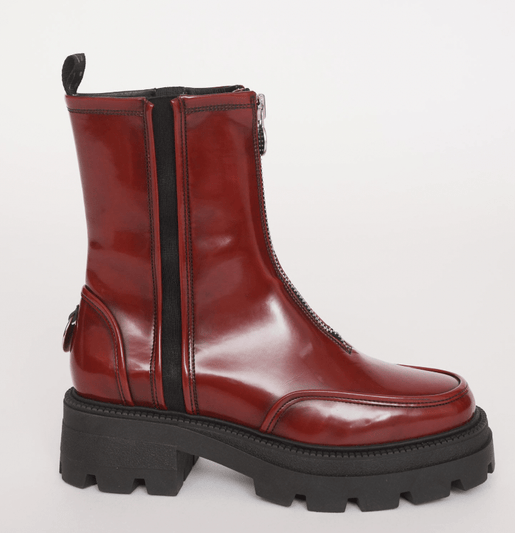 Red Moody Zip Up Boot