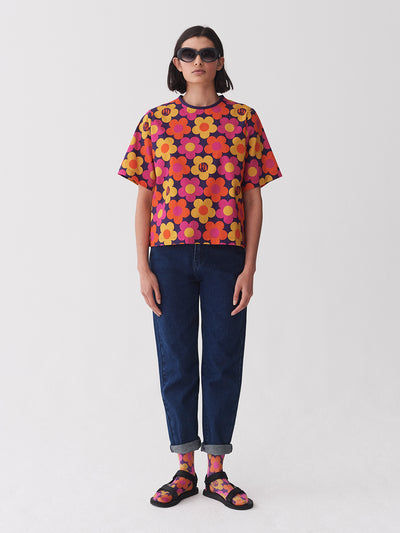 Lazy Oaf 70's Floral Print T-Shirt