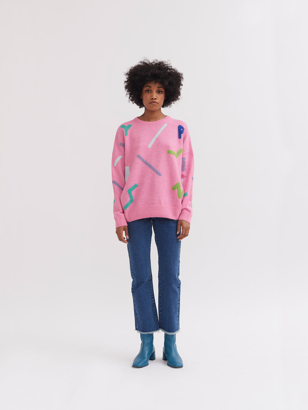 Lazy Oaf 80's Wavy Print Knit Jumper