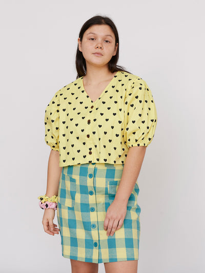 Lazy Oaf Blue and Yellow Gingham Skirt