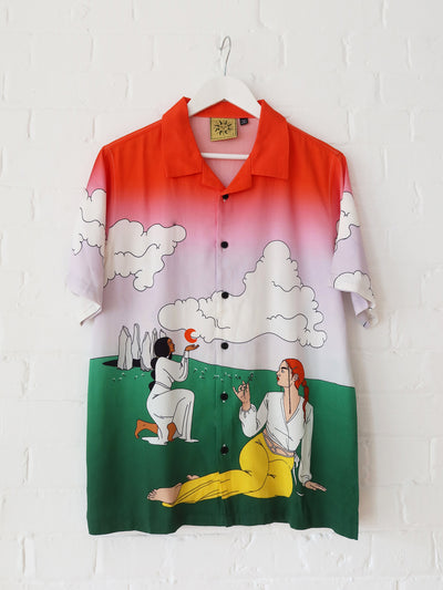 LO x Laura Callaghan Worship The World Bowling Shirt