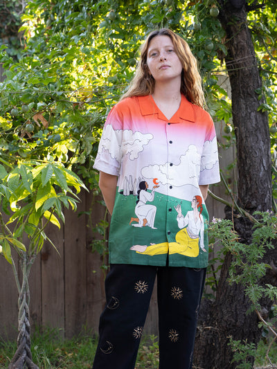 LO x Laura Callaghan Worship The World Bowling Shirt