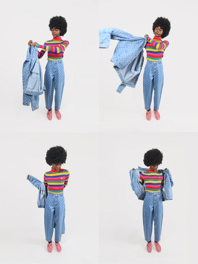 Lazy Oaf Checked Denim Work Jacket