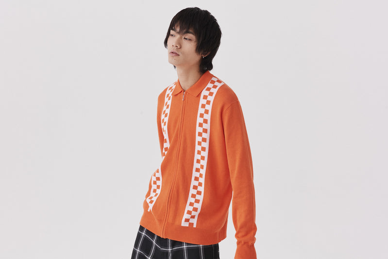 Lazy Oaf Double Stripe Zip Up Cardigan