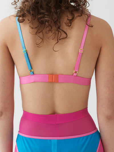 Lazy Oaf Fluro Panel Mesh Bra