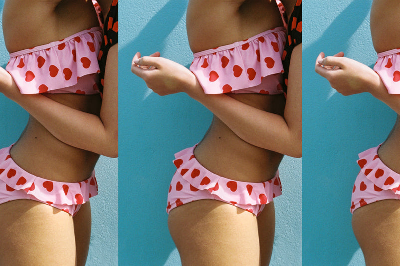 Lazy Oaf Ruffle Heart Bikini Bottoms