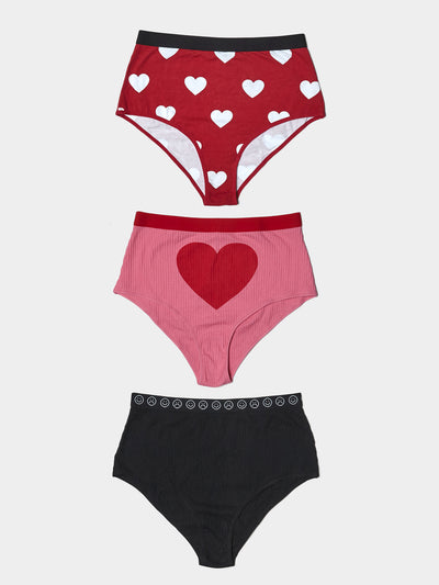 Lazy Oaf Hearts and Smiles Knicker Set