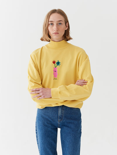 Lazy Oaf Just Fine Yellow Sweatshirt