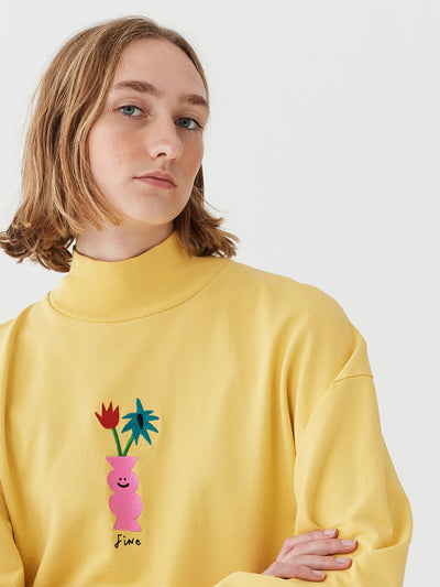 Lazy Oaf Just Fine Yellow Sweatshirt