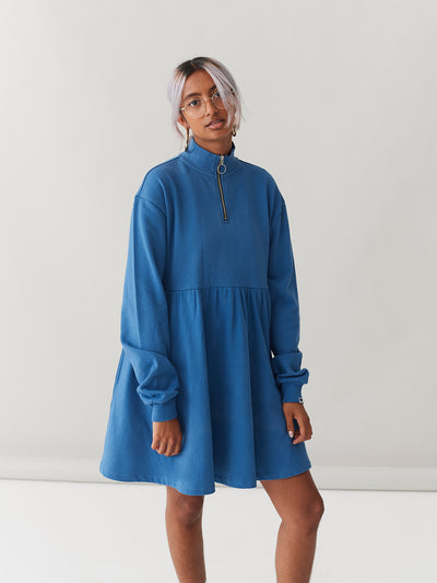 LO Sally Sweater Dress - Blue