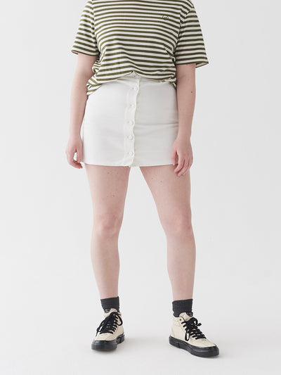 LO Button Through Skirt - Off White