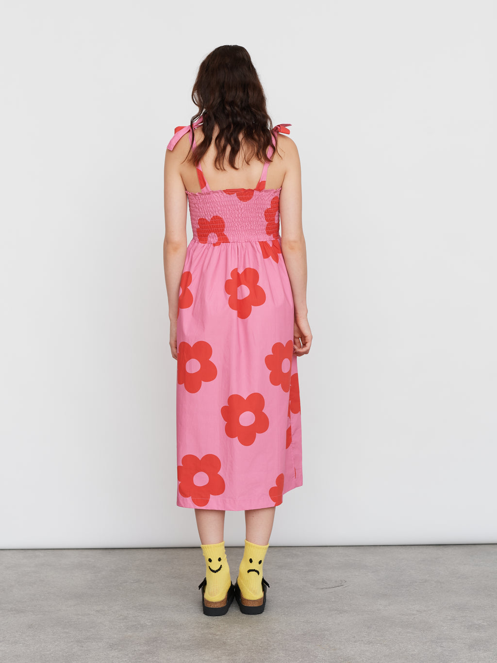 Lazy Oaf Red Flower Smock Dress