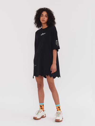 Lazy Oaf x The Flintstones Torn Hem T-Shirt Dress