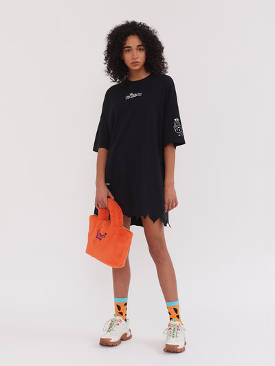 Lazy Oaf x The Flintstones Torn Hem T-Shirt Dress