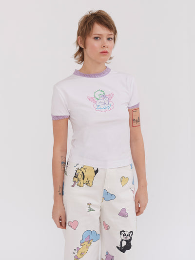 Lazy Oaf Lazy Cherub Fitted T-Shirt