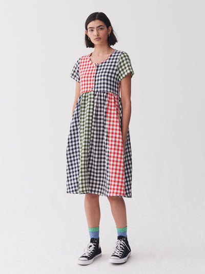 Lazy Oaf Mixed Gingham Check Dress