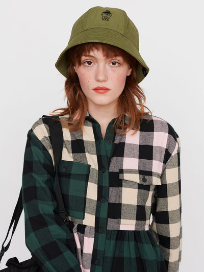 Lazy Oaf Mixed Check Shirt Dress