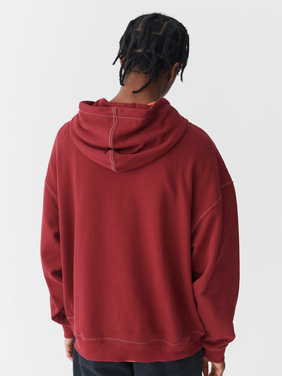 Lazy Oaf Stitched Up Maroon Hoodie