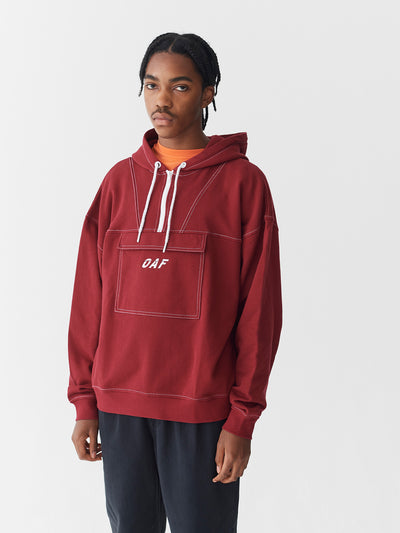 Lazy Oaf Stitched Up Maroon Hoodie