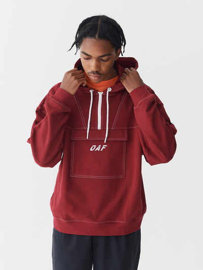 Lazy Oaf Stitched Up Maroon Hoodie